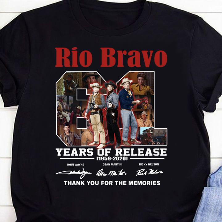 Rio Bravo 61 years of release 1959 2020 signatures t-shirt 48 Nursetee News