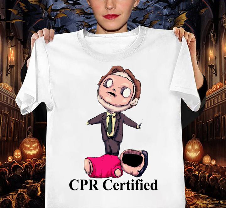 Dwight Schrute CPR Certified Cardiopulmonary resuscitation t-shirt