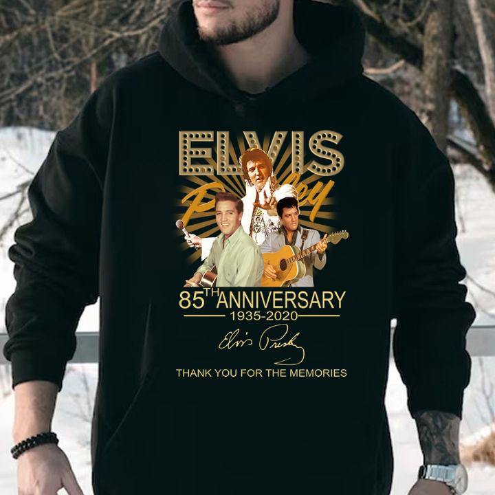 Elvis Presley 85th anniversary 1935-2020 signature thank you for the memories t-shirt