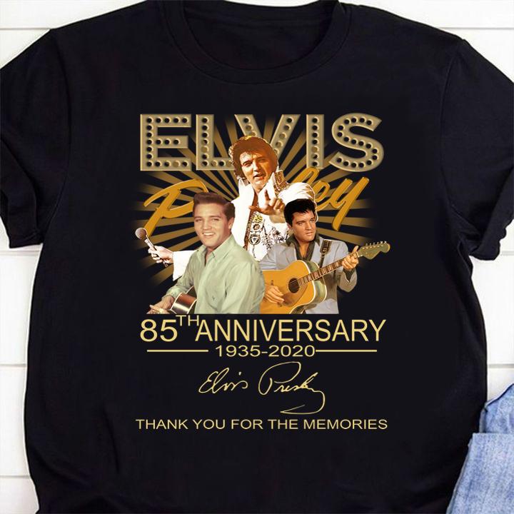 Elvis Presley 85th anniversary 1935-2020 signature thank you for the memories t-shirt 36 Nursetee News