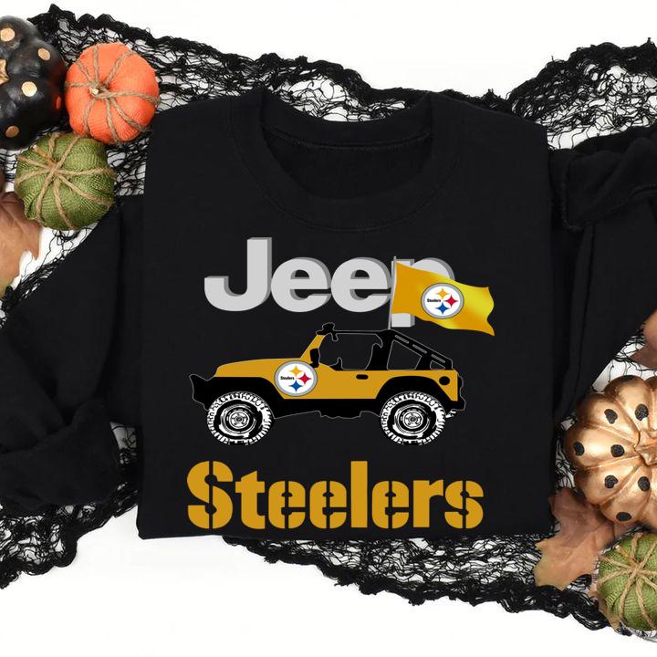 Hot Jeep Flag Pittsburgh Steelers NFL t-shirt