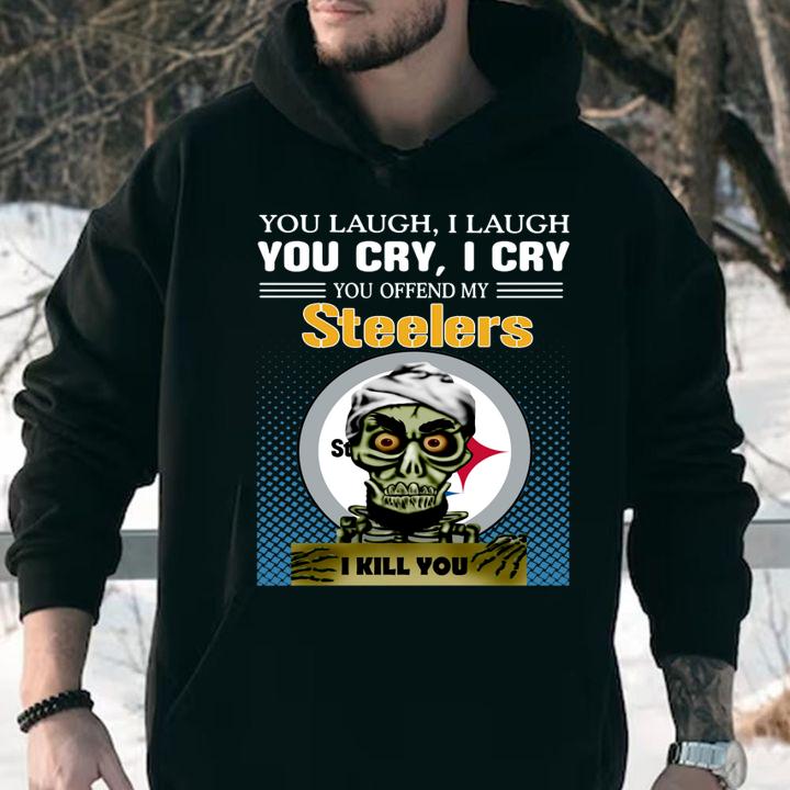 Jeff Dunham you laugh i laugh you offend my Pittsburgh Steelers i kill you t-shirt