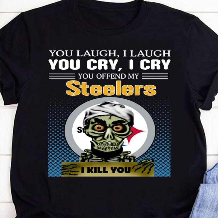 Jeff Dunham you laugh i laugh you offend my Pittsburgh Steelers i kill you t-shirt 41 Nursetee News
