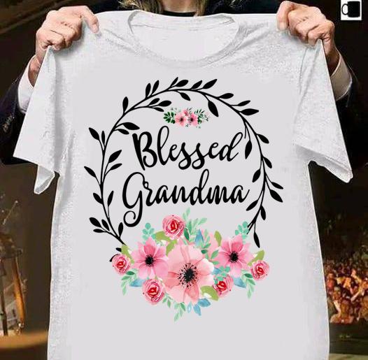 Pretty Blessed Grandma With Floral Heart Mother'S Day t-shirt 37 Nursetee News