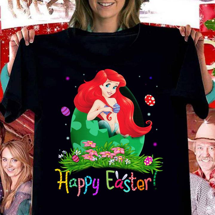 Pretty The Little Mermaid Ariel Happy Easter t-shirt