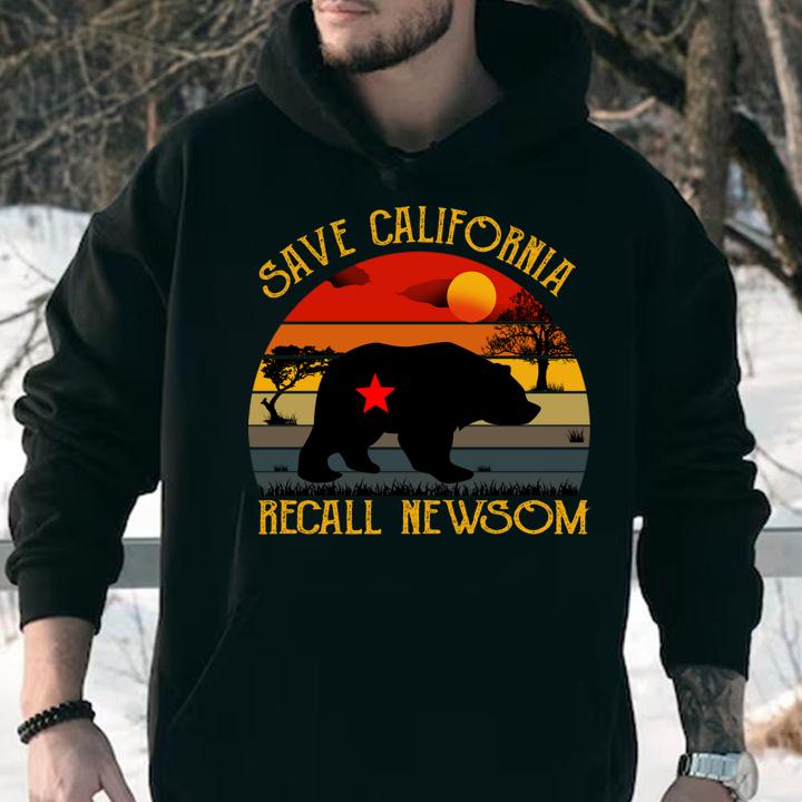 Nice Save California Recall Newsom Vintage Sunset t-shirt
