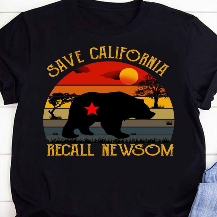 Nice Save California Recall Newsom Vintage Sunset t-shirt 27 Nursetee News