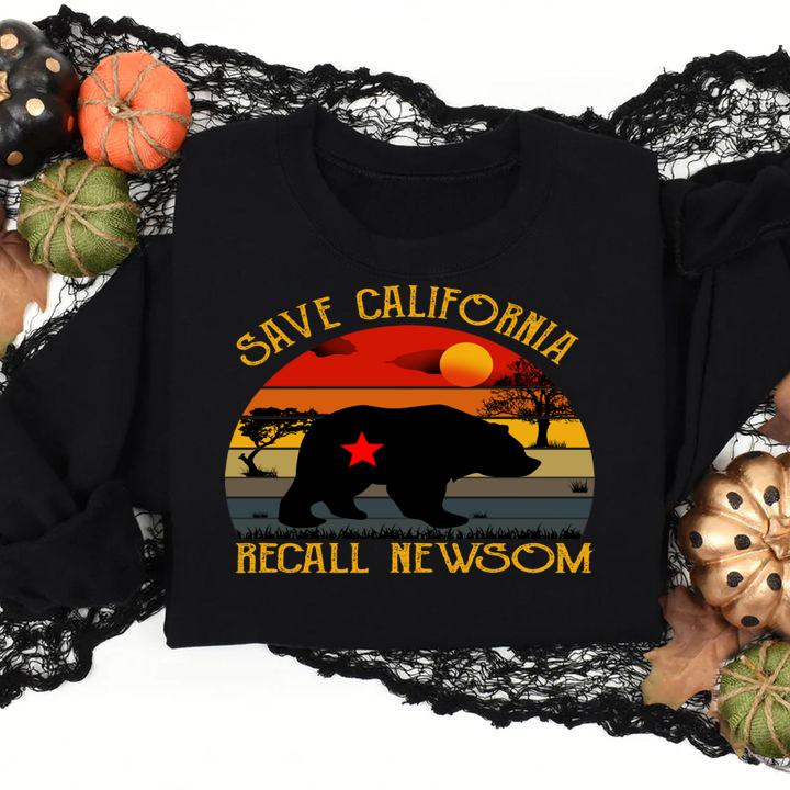 Nice Save California Recall Newsom Vintage Sunset t-shirt