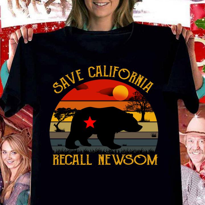 Nice Save California Recall Newsom Vintage Sunset t-shirt