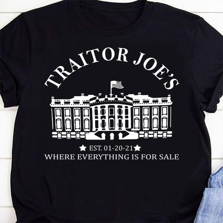 2021 Official Traitor Joe's est. 01-20-21 where everything is for sa t-shirt 19 Nursetee News