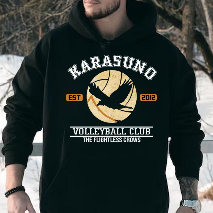 Karasuno est 2012 volleyball club the flightless crows t-shirt