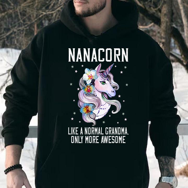 Official Nanacorn Cute Unicorn Lover Mother Day Gift Grandma t-shirt