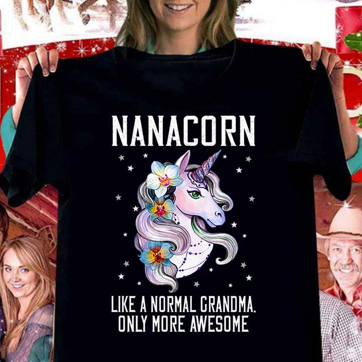 Official Nanacorn Cute Unicorn Lover Mother Day Gift Grandma t-shirt