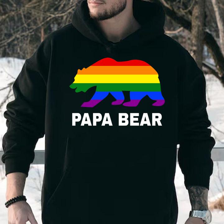 Original LGBT Gay Pride Rainbow Flag Papa Bear Pride t-shirt