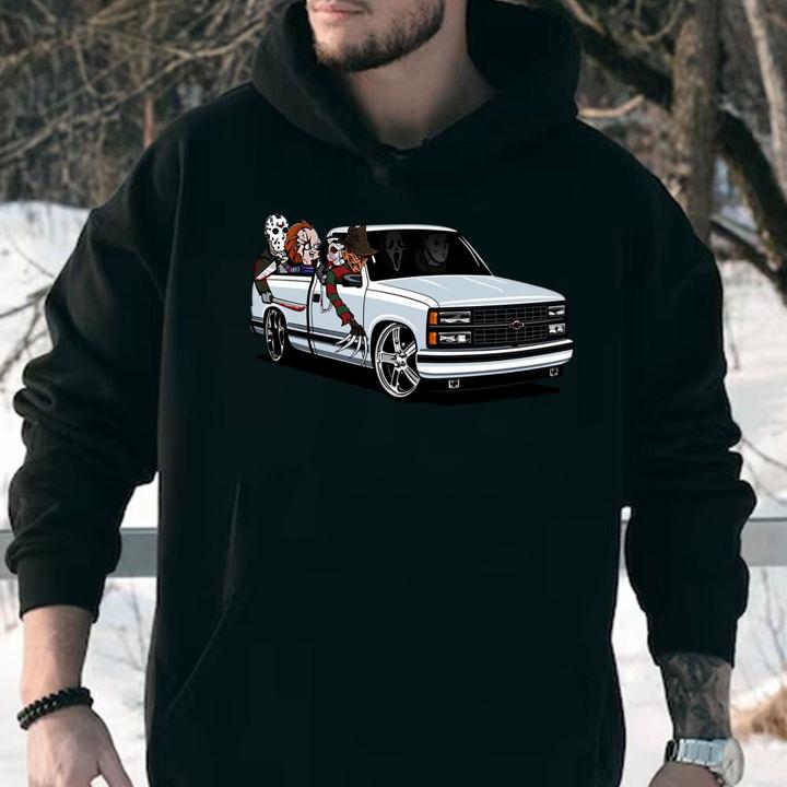 Horror Movies Characters OBS Chevy Trucks Halloween t-shirt