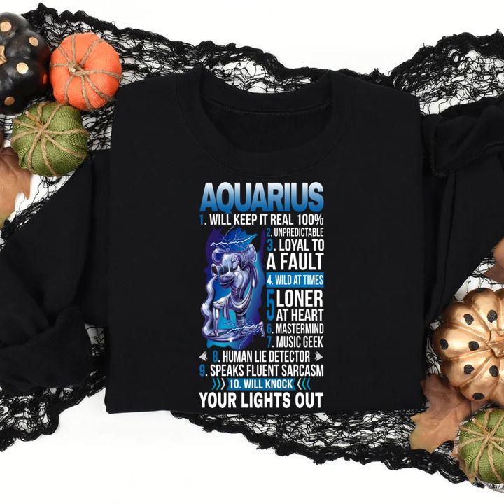 10 things about Aquarius t-shirt