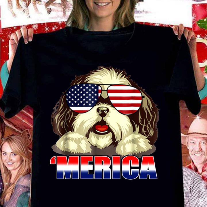 Shih Tzu Merica 4th Of July Patriot For Women t-shirt
