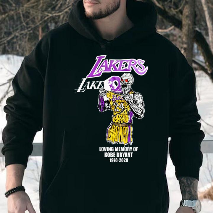 Skeleton Los Angeles Lakers In Loving Memory Of Kobe Bryant 1978 2020 t-shirt
