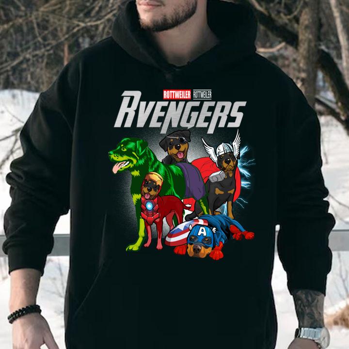 Rottweiler Rvengers Marvel Avengers t-shirt