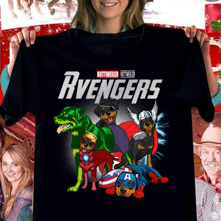 Rottweiler Rvengers Marvel Avengers t-shirt