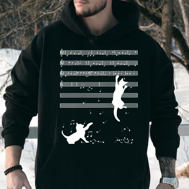 Premium Cats Playing Musical Notes And Make It Down t-shirt