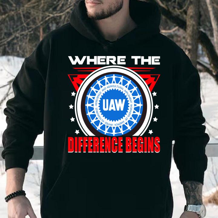 Logo Uaw Where The Difference Begins t-shirt