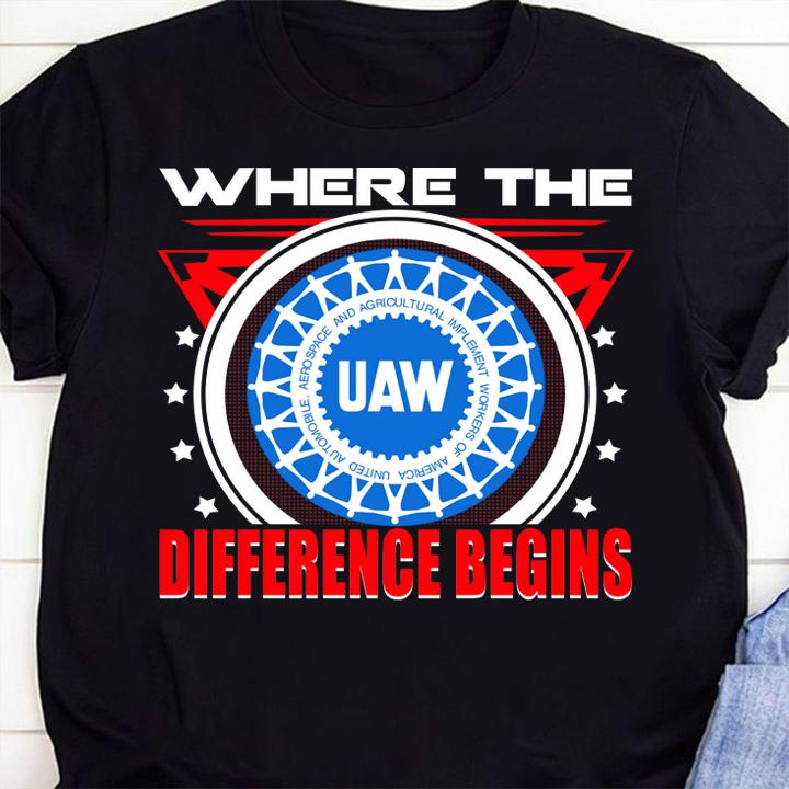Logo Uaw Where The Difference Begins t-shirt 3