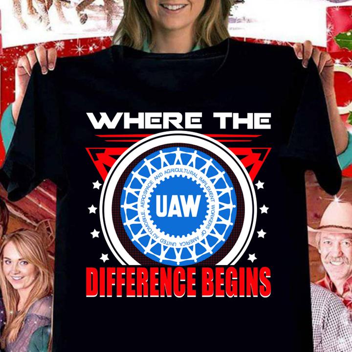 Logo Uaw Where The Difference Begins t-shirt