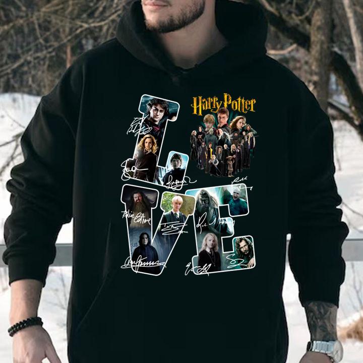 LOVE Harry Potter Character Signatures t-shirt