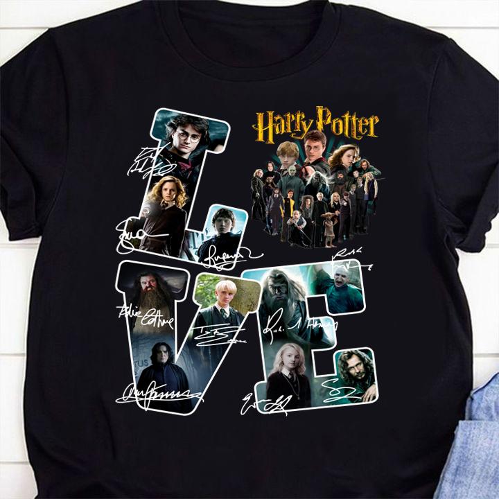 LOVE Harry Potter Character Signatures t-shirt 10