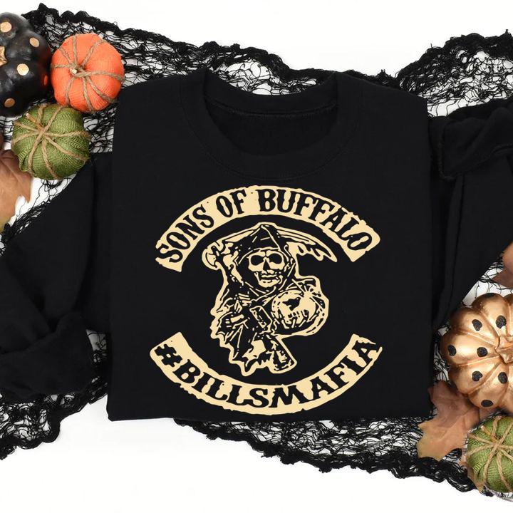 Skeleton Death Sons Of Buffalo Bills Mafia t-shirt