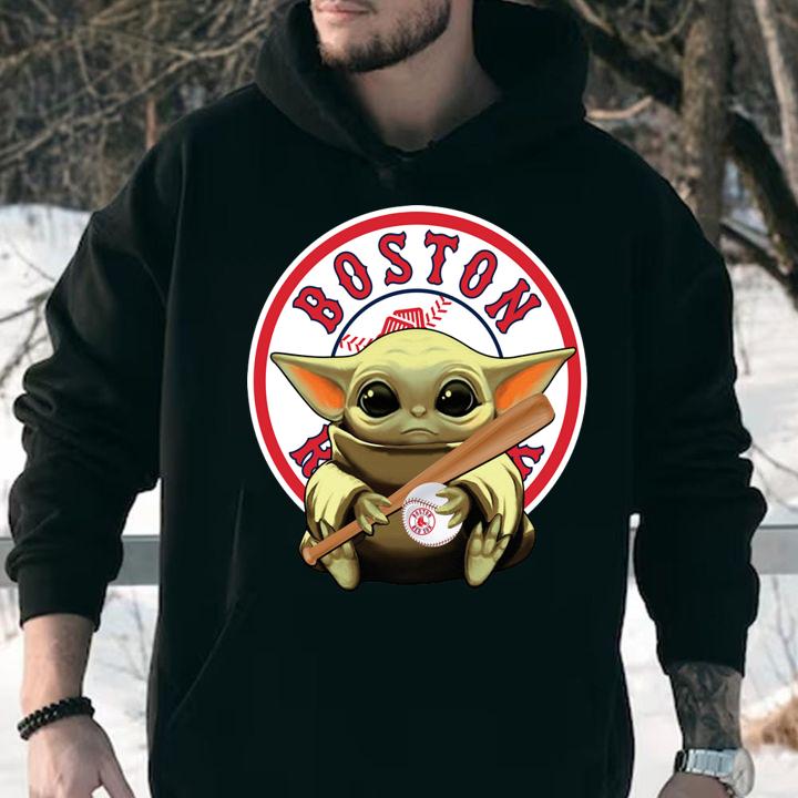 Baseball Baby Yoda Boston Red Sox t-shirt