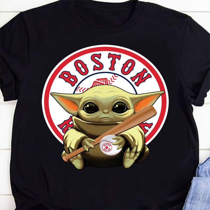 Baseball Baby Yoda Boston Red Sox t-shirt 8