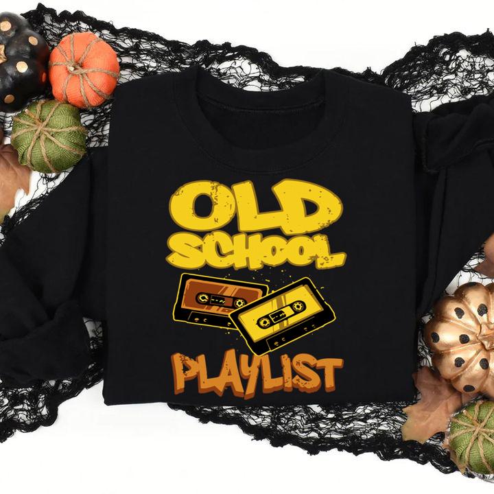 Old School Playlist Cassette Tape Music Lover t-shirt