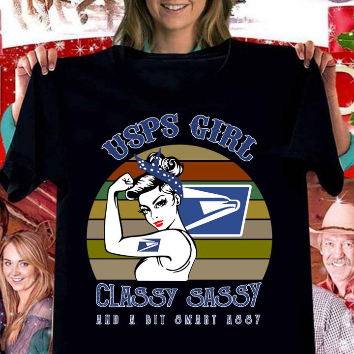 United States Postal Service Girl Classy Sassy And A Bit Smart Assy Vintage Retro t-shirt