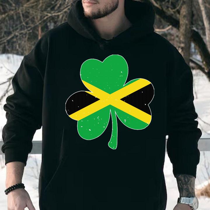 Irish Jamaica Flag Shamrock St Patrick's t-shirt