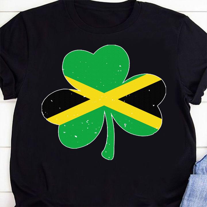 Irish Jamaica Flag Shamrock St Patrick's t-shirt 1
