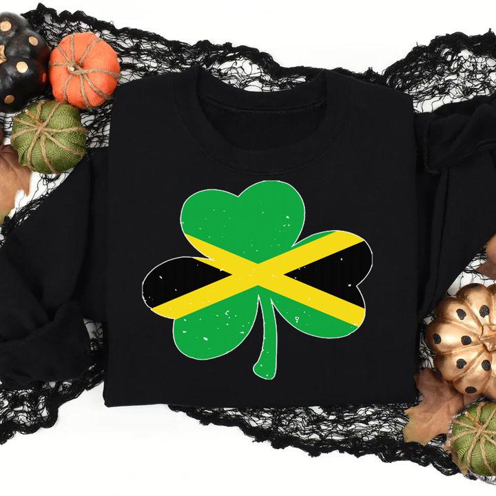 Irish Jamaica Flag Shamrock St Patrick's t-shirt