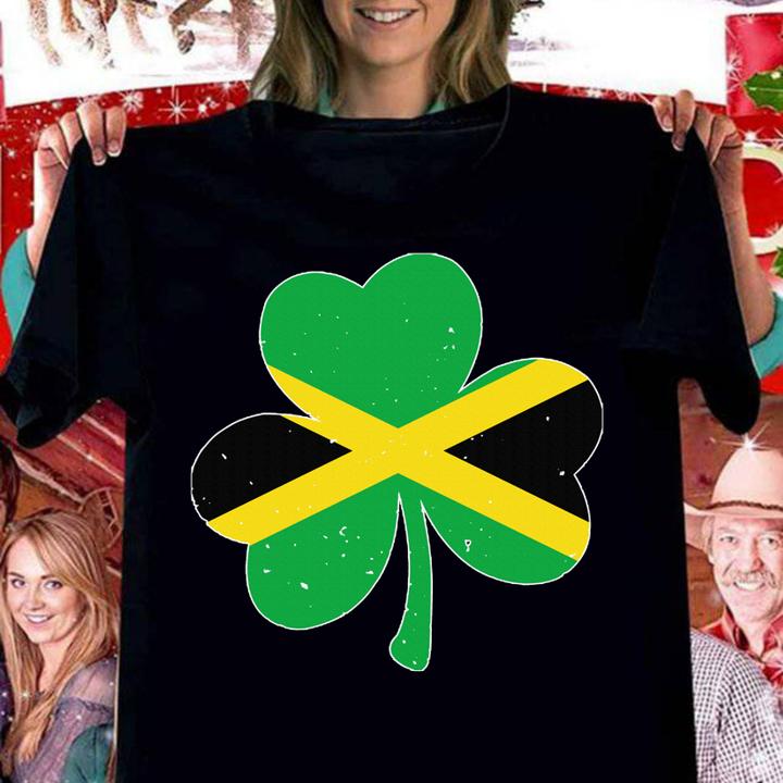 Irish Jamaica Flag Shamrock St Patrick's t-shirt