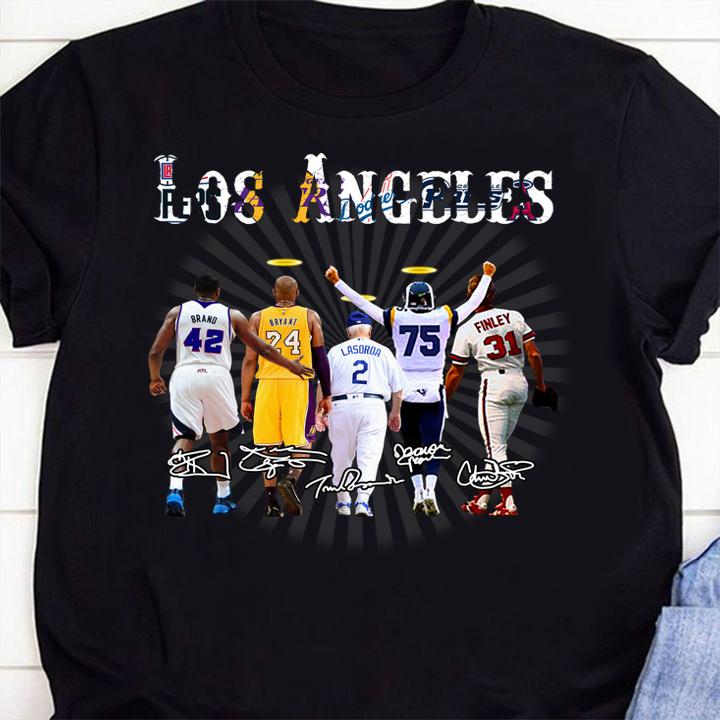 Los Angeles City Sports Teams Signatures t-shirt 1