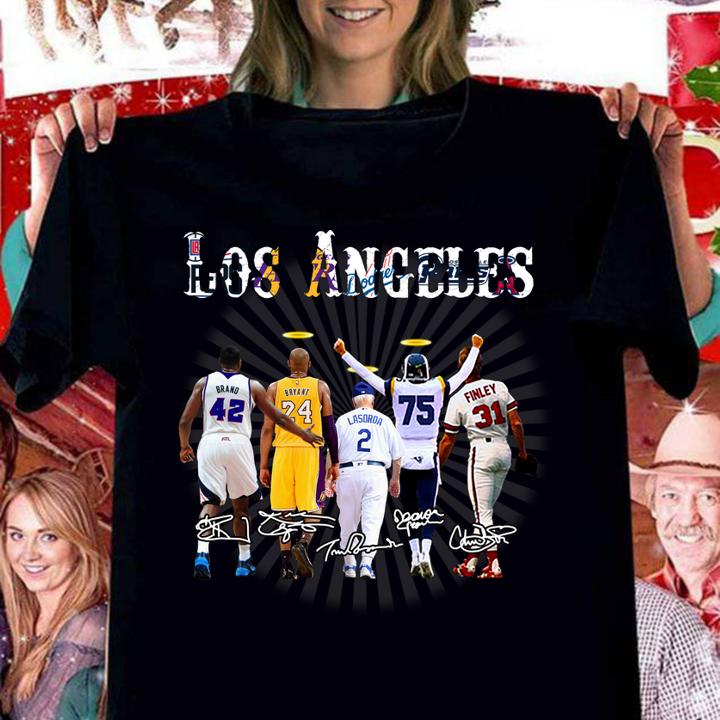 Los Angeles City Sports Teams Signatures t-shirt