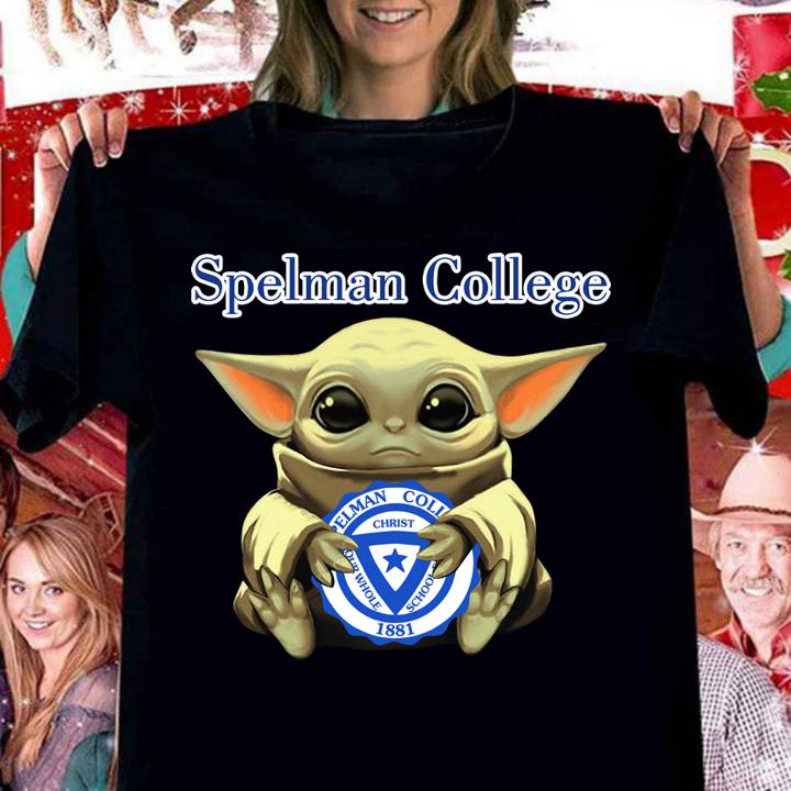 Baby Yoda Hug Spelman College Star Wars t-shirt