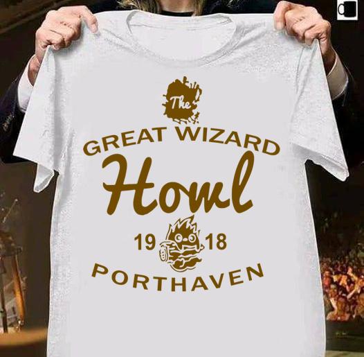 The Great Wizard Howl 1918 Porthaven Moving Castle t-shirt 4