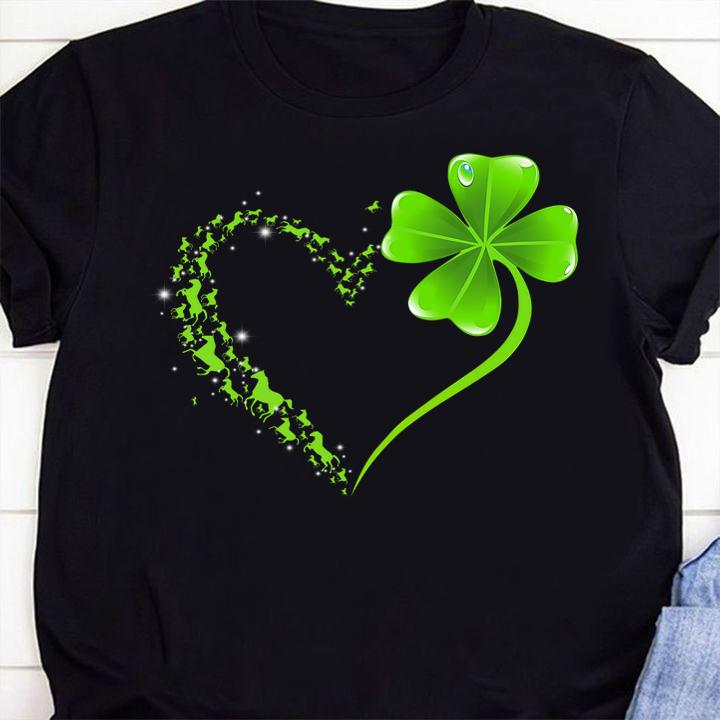 Love Horses Irish heart St Patrick’s day t-shirt 1