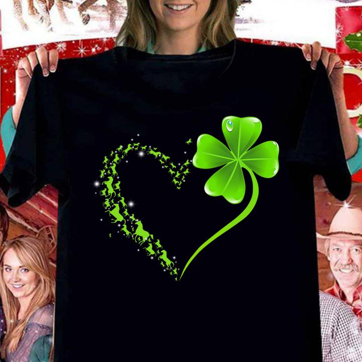 Love Horses Irish heart St Patrick’s day t-shirt