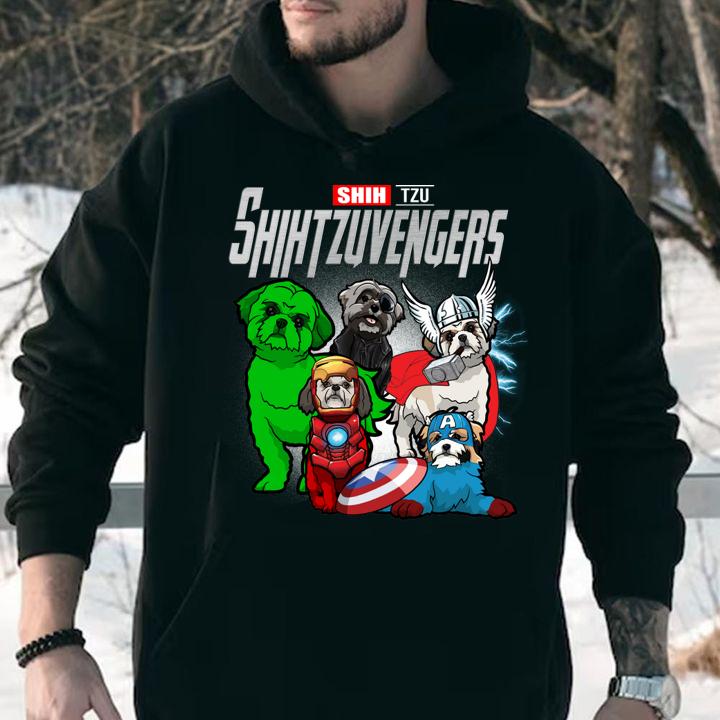 Shih Tzu Shihtzuvengers Marvel Avengers t-shirt