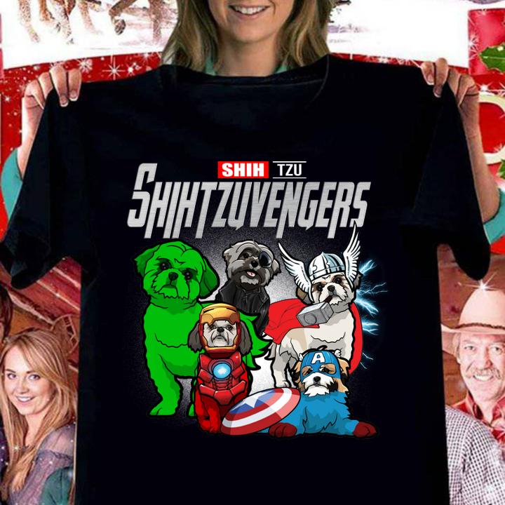 Shih Tzu Shihtzuvengers Marvel Avengers t-shirt