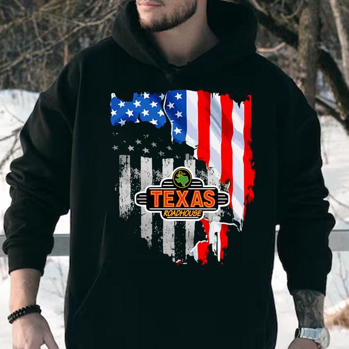 Texas Roadhouse American Flag Independence Day t-shirt