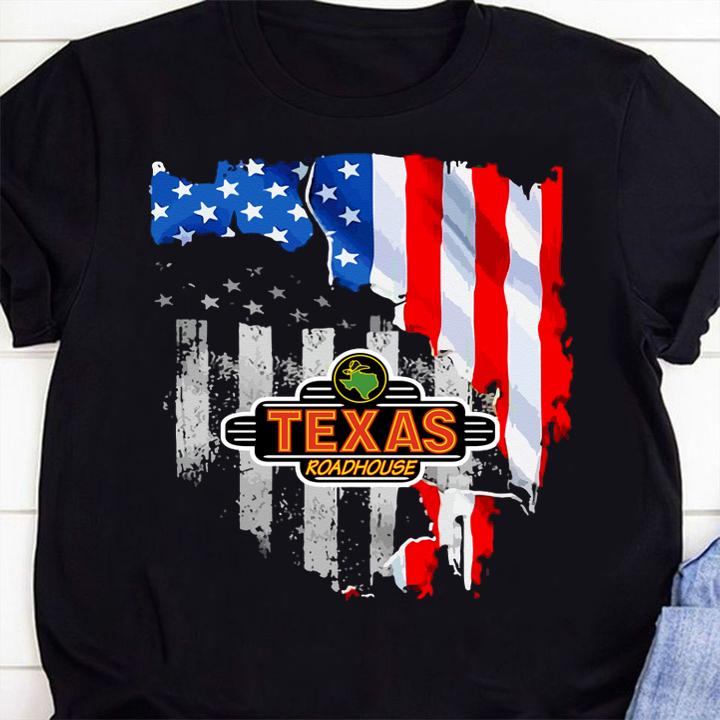 Texas Roadhouse American Flag Independence Day t-shirt 1