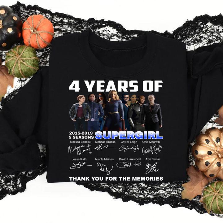 Funny 4 Years of Supergirl 2015-2019 thank you for the memories t-shirt